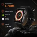 Ultra Smart Watch – 2.19” Hd Display, 100+ Sports Modes & Bluetooth Calling With Metal Shield Black