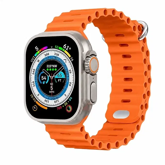Ultra Smart Watch – 2.19” Hd Display, 100+ Sports Modes & Bluetooth Calling With Metal Shield Orange