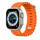 Ultra Smart Watch – 2.19” Hd Display, 100+ Sports Modes & Bluetooth Calling With Metal Shield Orange
