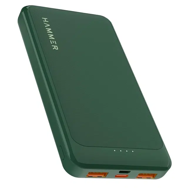 Hammer Ultra Charge 10000mAh 22.5w Power Bank 20w Pd Fast Charging, 3 Output, 2 Input Ports Type-C/PD, Micro Usb And Multiple Layers Of Protection