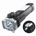 Rechargeable LED Hammer Torch [Black, 15 cm]