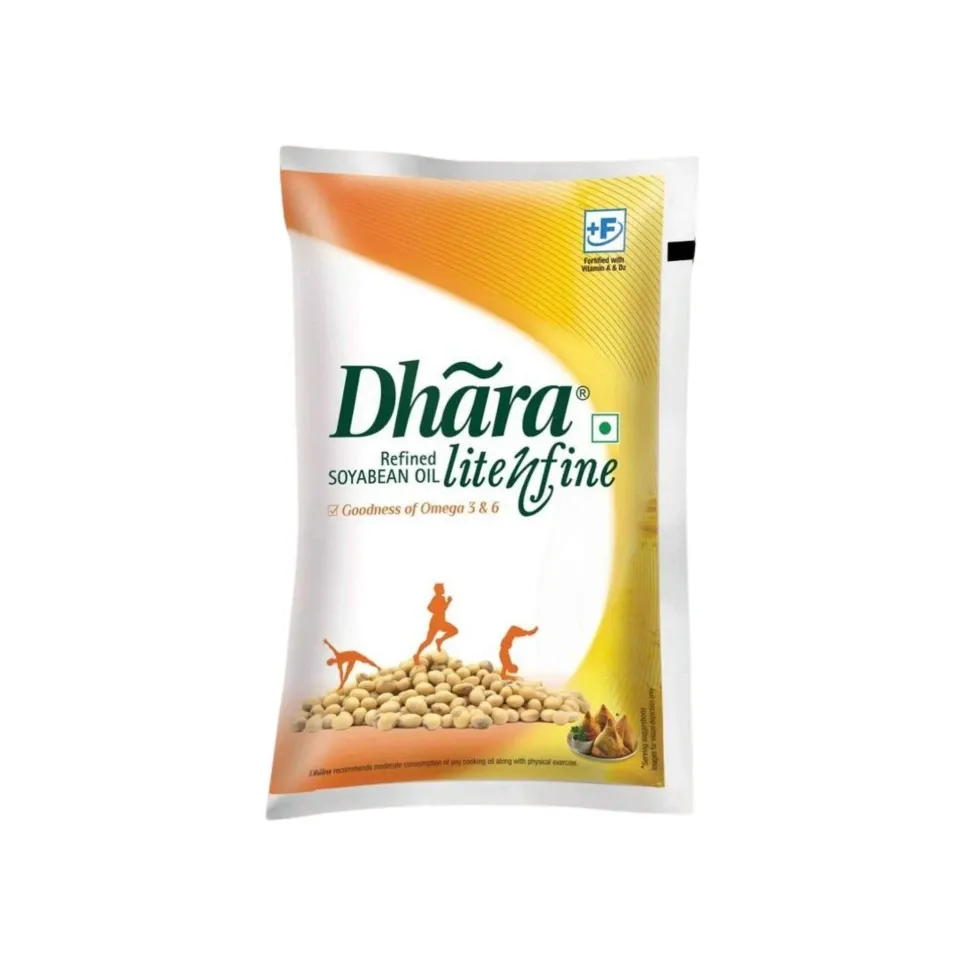 Dhara Refined Soyabean Oil 910 g (Pouch)