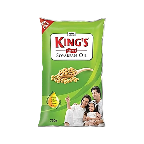 Kings Refined Soyabean Oil 750 g (Pouch)