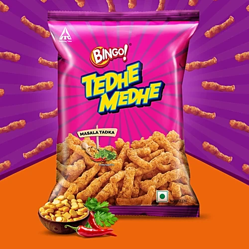 Bingo! Tedhe Medhe Masala Tadka, 75 g