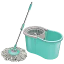Milton - Spotzero Mini Spin Mop - Plastic, Clip Lock Handle, 4 ft, Aqua Green, 1 pc