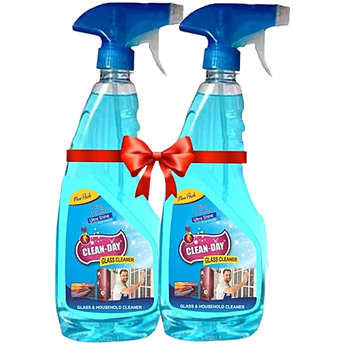 Clean Day Glass Cleaner - Removes Tough Stains, Kills 99.9% Germs, 500 ml