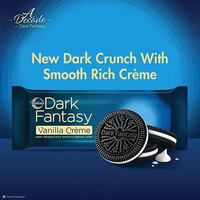 Sunfeast Dark Fantasy Biscuit Vanilla Creme 79 g